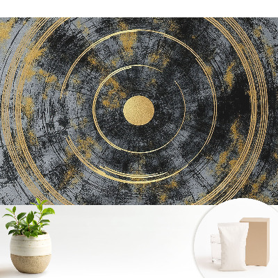 Luxusná tapeta so štrukturálnym motívom kruhov plných kontrastov