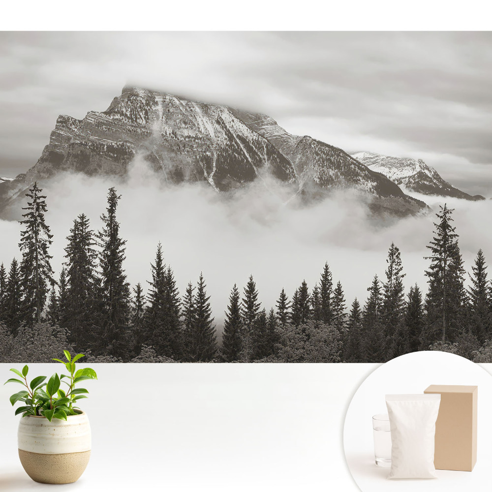Tapeta do obývačky Horská krajina obklopená hmlou