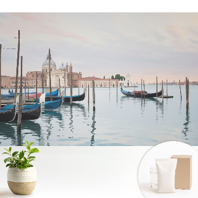 Tapeta Očarujúca lagúna, gondoly, pastelové farby