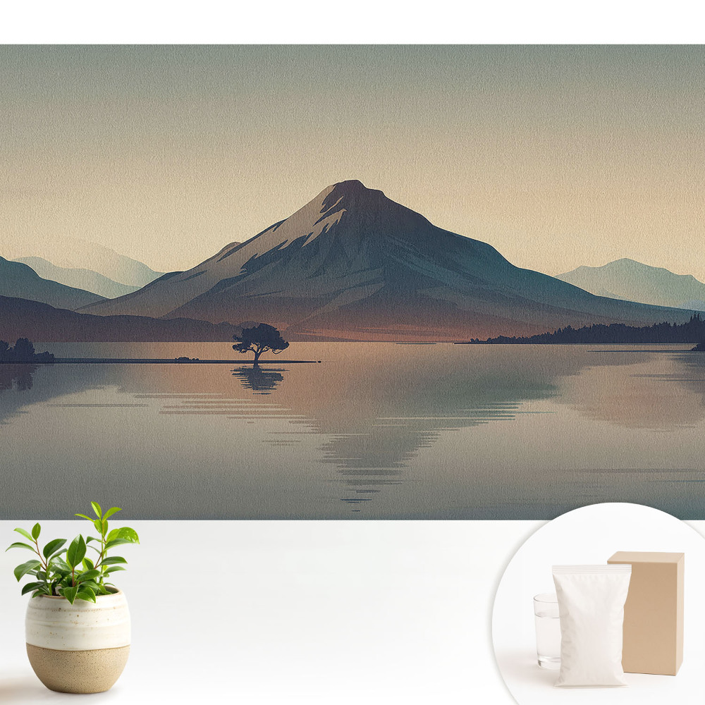 Luxusná tapeta Horská panoráma harmónia vody