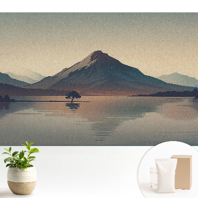 Luxusná tapeta s motívom horskej panorámy a harmóniou vody