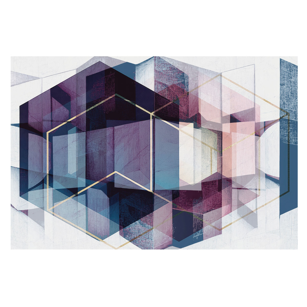Tapeta na stenu s abstraktnou farebnou geometriou