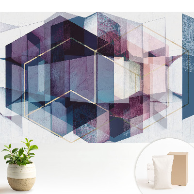 Tapeta na stenu s abstraktnou farebnou geometriou