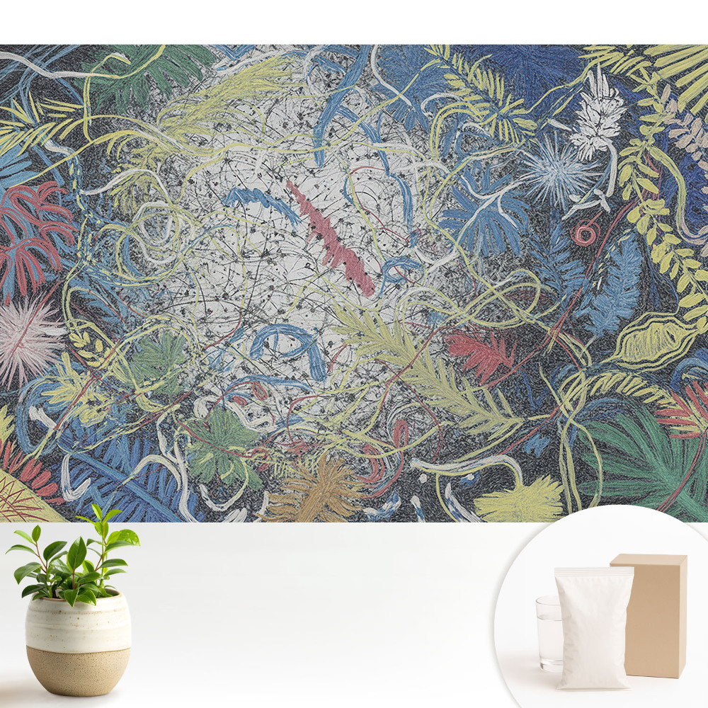 Luxusná tapeta Abstraktné listy plné energie