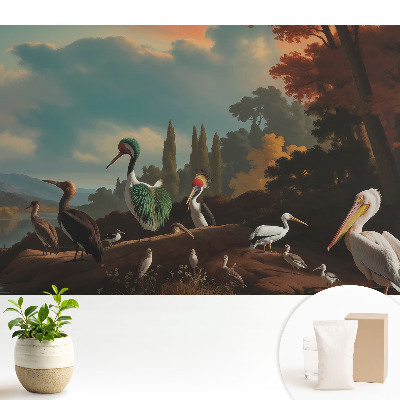 Tapeta do obývačky Vtáky nad vodou krajšie ako sen