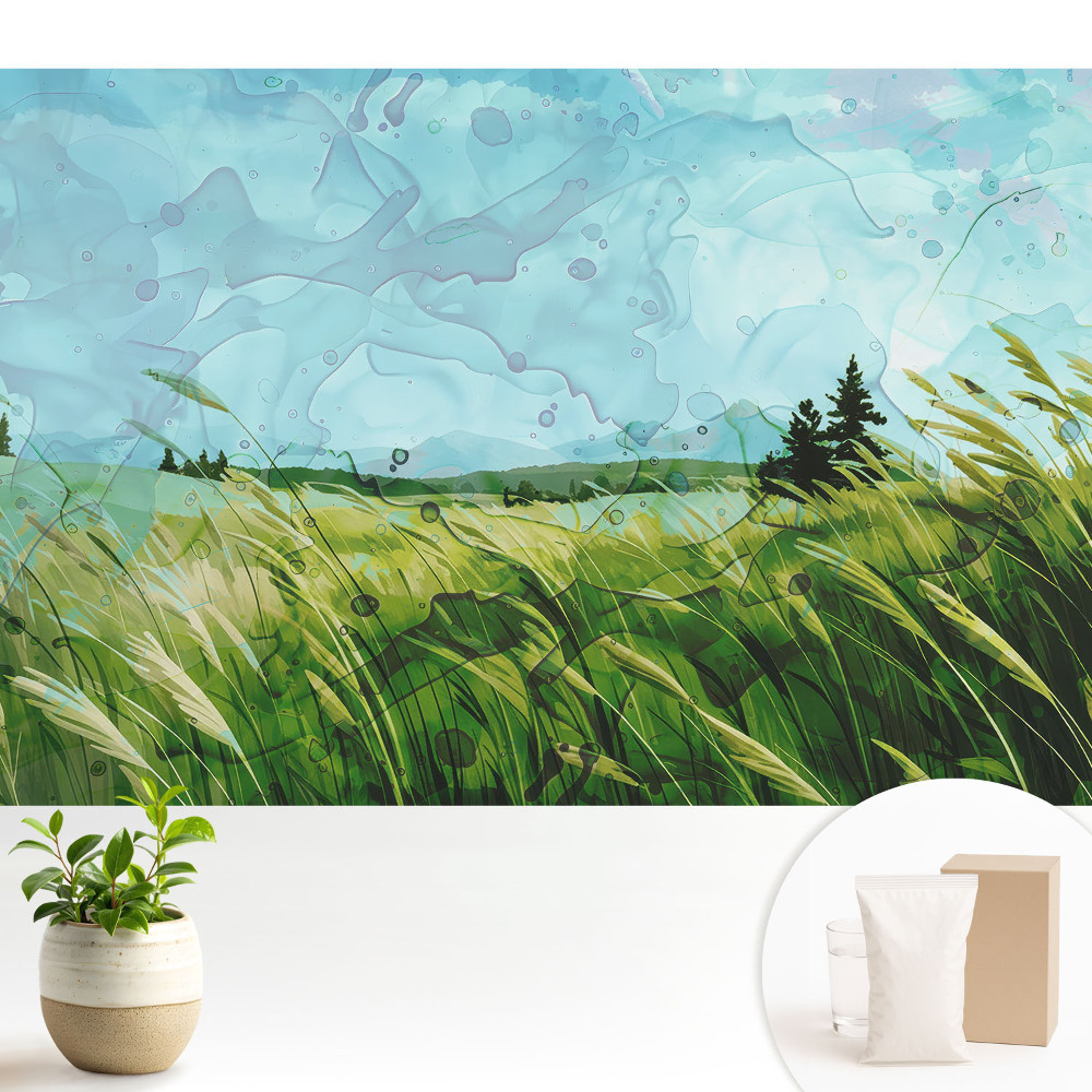 Luxusná tapeta Rustikálna lúka v akvareloch