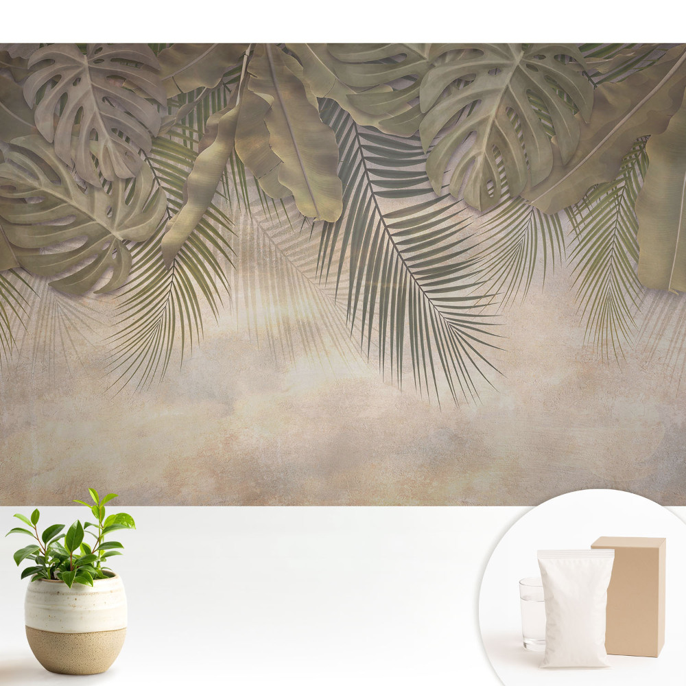 Luxusná tapeta Exotická elegancia v prírodných odtieňoch
