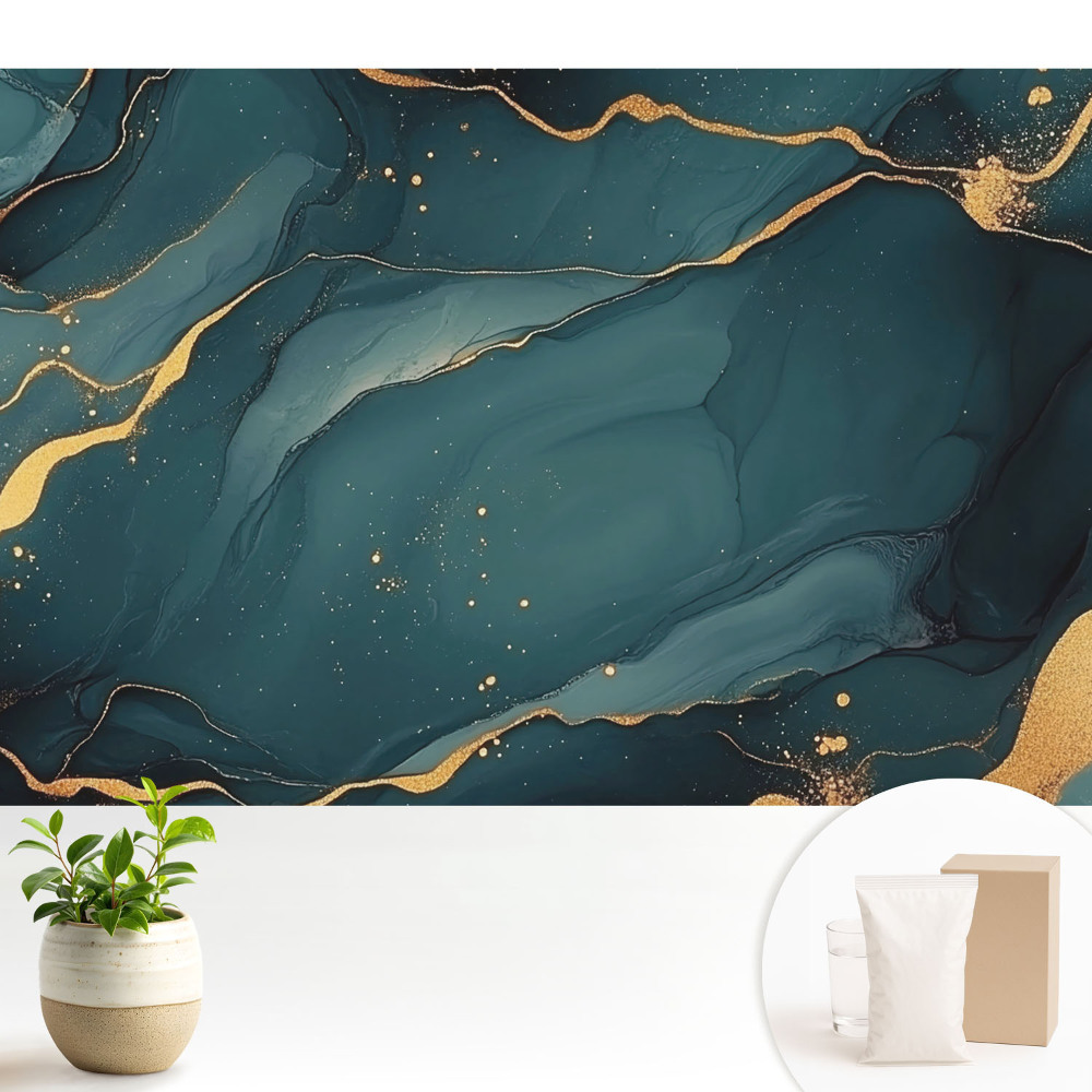 Luxusná tapeta Elegantná abstrakcia v tmavomodrých tónoch