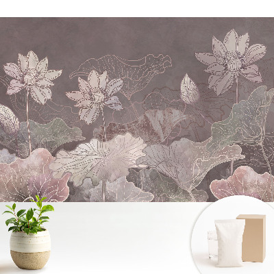 Tapeta s motívom lotosových kvetov vyjadrujúca eleganciu prírody