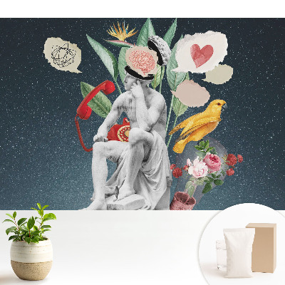 Tapeta na stenu s kreatívnou surrealistickou kolážou