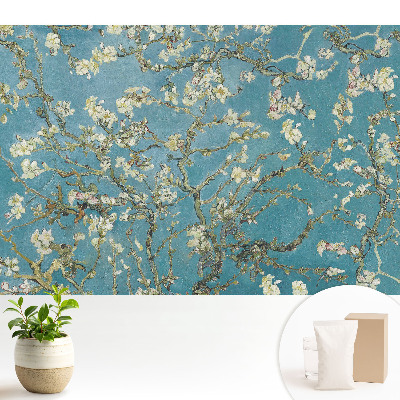 Tapeta s motívom mandľových konárov s kvetmi