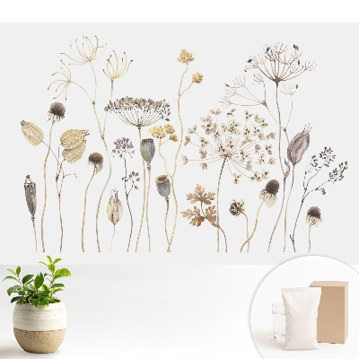 Tapeta s rustikálnou kompozíciou zo sušených rastlín