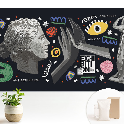 Luxusná tapeta s abstraktným umeleckým a hudobným motívom