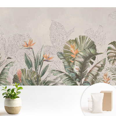 Luxusná tapeta Exotická vegetácia s farebnými kvetmi