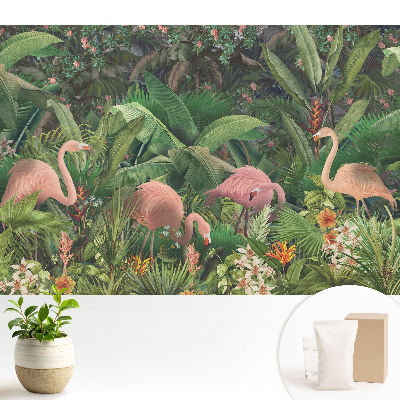 Tapeta na stenu Tropická exotika s motívom plameniakov
