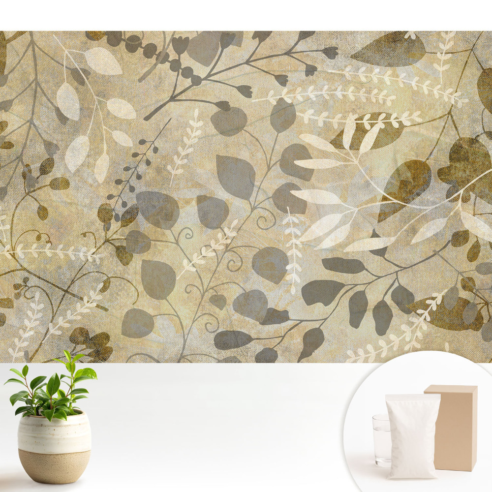 Tapeta na stenu Rastlinné vzory vytvárajú útulnú atmosféru