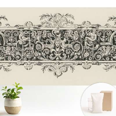 Tapeta na stenu s mytologickým symetrickým vzorom v klasickom elegantnom prevedení