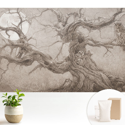 Tapeta na stenu Mesačný dub so sovami