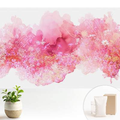 Tapeta na stenu s ružovým kvetinovým abstraktným vzorom