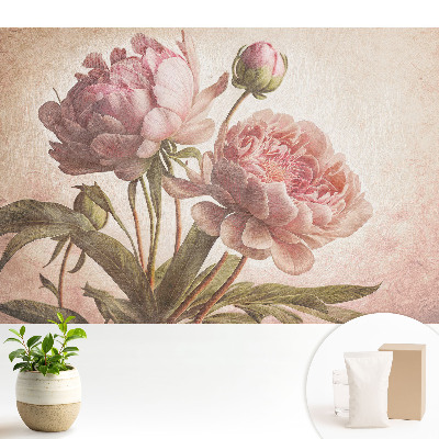 Tapeta s motívom pivoniek v klasickom štýle