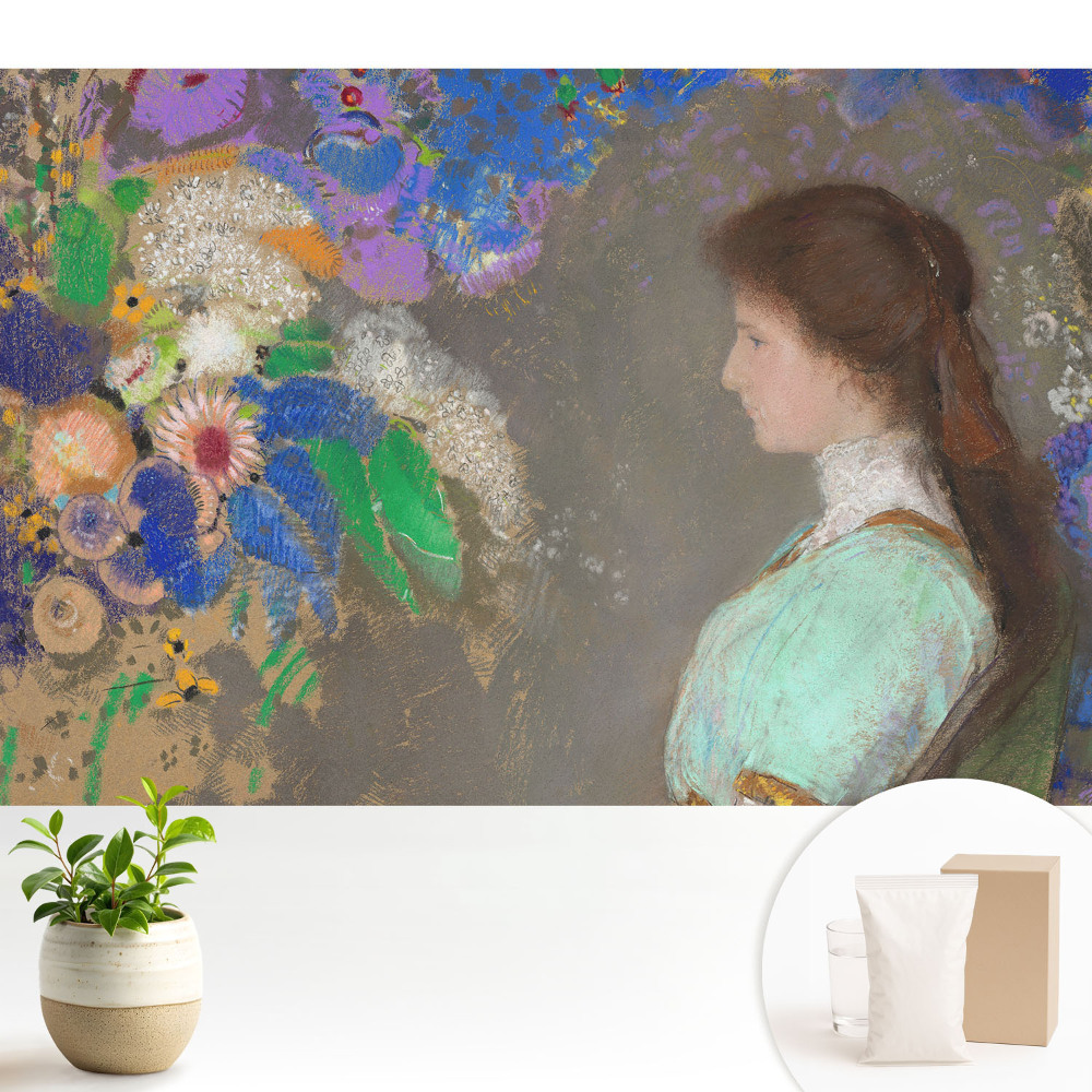 Luxusná tapeta Žena medzi kvetmi