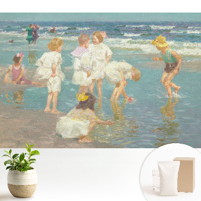 Luxusná tapeta s motívom detí pri mori vhodná do detskej izby