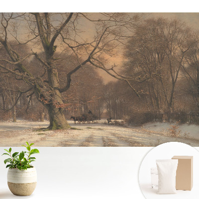 Tapeta Zimný les pokoj príroda