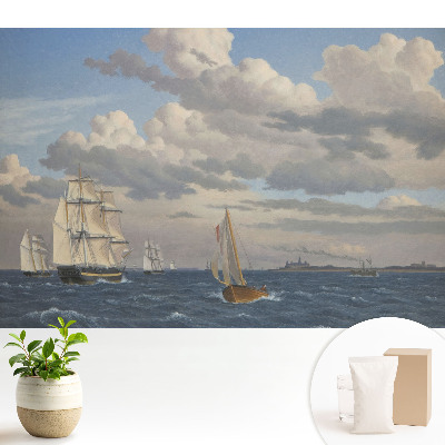 Tapeta na stenu s motívom plachetníc a mora