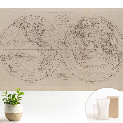 Tapeta do obývačky Historická kresba sveta