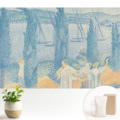 Tapeta na stenu Krajina so stromami pri jazere