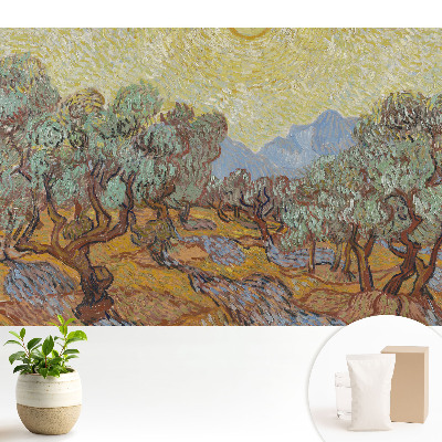 Luxusná tapeta s motívom energickej krajiny plnej farebných detailov