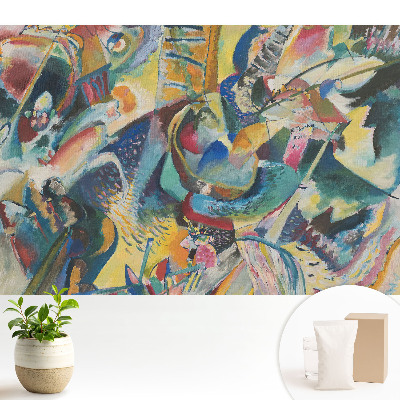Tapeta na stenu s abstraktným chaotickým motívom farieb