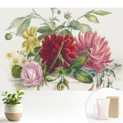 Tapeta na stenu s kvetinovým vzorom v klasickom štýle