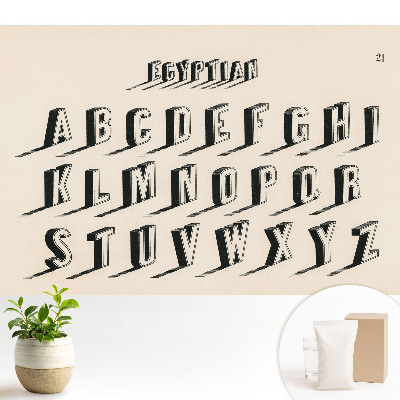 Tapeta na stenu so štýlizovanou retro abecedou