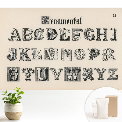 Luxusná tapeta Dekoratívne retro písmená v klasickom štýle