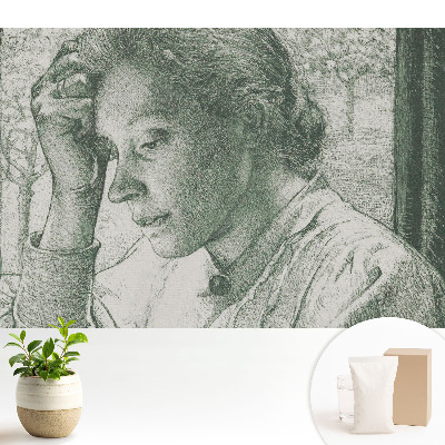 Tapeta s portrétom ženy v zamyslení