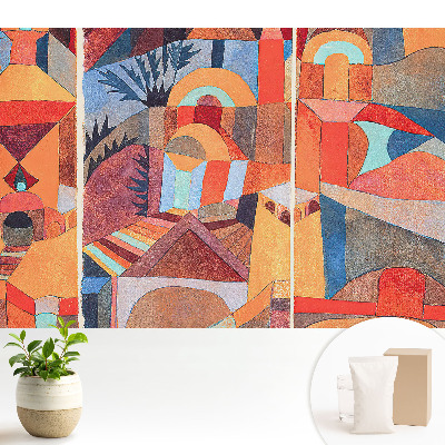 Tapeta na stenu s farebnou abstrakciou v symetrickom motíve vyjadrujúcom energiu