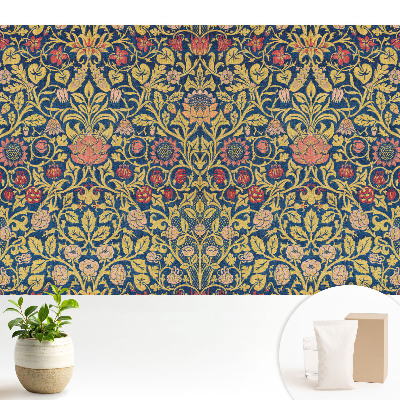 Tapeta na stenu s elegantným klasickým kvetinovým vzorom v opakujúcej sa kompozícii