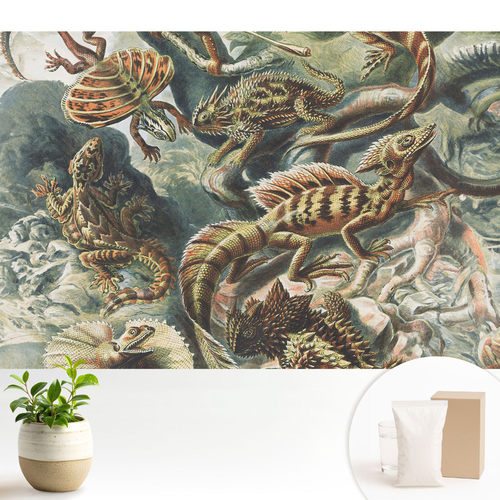 Tapeta Rozprávková jašterica vzorovaná príroda