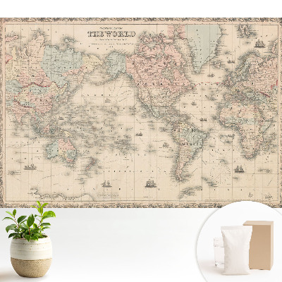 Tapeta na stenu s motívom klasickej mapy sveta