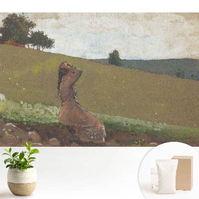 Luxusná tapeta Idylická žena na kopci