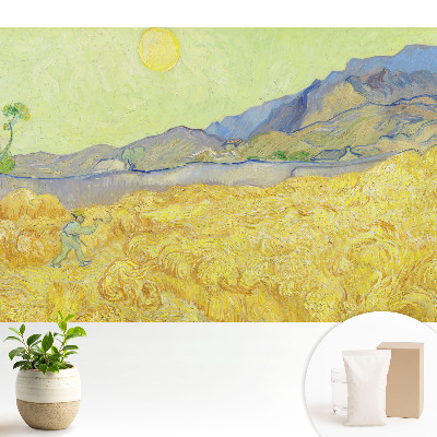 Tapeta na stenu Žlté pšeničné pole s krajinou