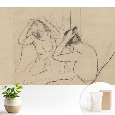 Luxusná tapeta Žena pri zrkadle