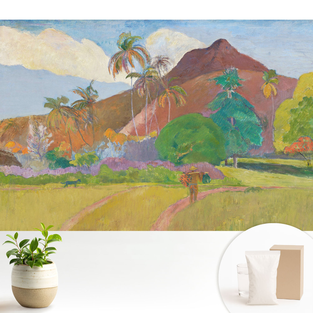 Tapeta do obývačky s motívom tropickej krajiny a paliem