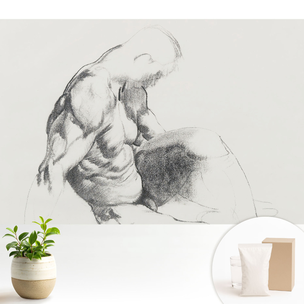 Luxusná tapeta Vkusný klasický náčrt svalnatého muža