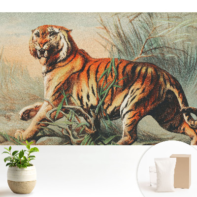 Tapeta do obývačky Majestátny tiger v divokom prostredí