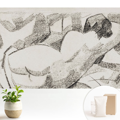 Tapeta s motívom ležiacej postavy v impresionistickom štýle vytvára pokojný dojem