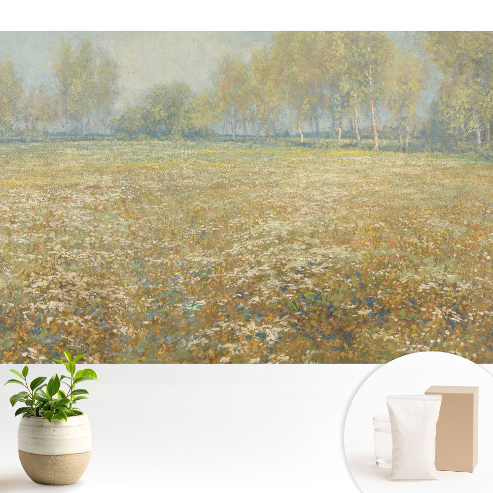 Tapeta Kvetinová krajina pri lese