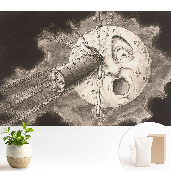 Tapeta na stenu Mesiac a kovový predmet