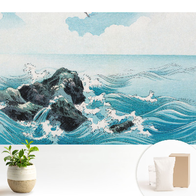 Tapeta do obývačky s motívom oceánskych vĺn a oblohy